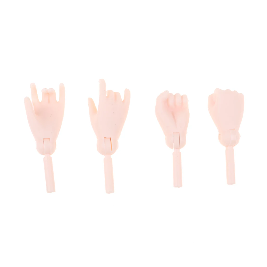 2 Pairs Doll Body Parts Hand Model For 27cm Obitsu11 Girl Doll DIY Making Accessories