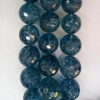 

Wholesale Blue Yellow Natural Stone Bead Oversize Bigger Aquamarines Loose 20mm Yellow Tiger Eye Handmade Man Jewelry DIY Making