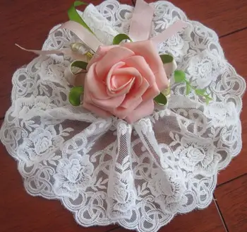 

5 Yard / lot High quality clothing cotton materials textiles lace fabric white DIY manual 10cm wide lace trim