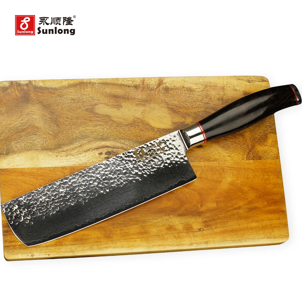 Sunlong нож шеф повара Gyuto 67 слоев Дамасская сталь кухонный Кливер VG10 стальной