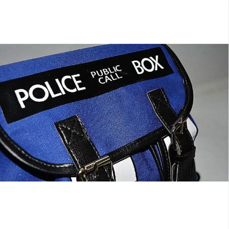 الطبيب الذي قماش المطبوعة أنيمي الدكتور الذي Tardis مشبك ترهل الأطفال حقيبة مدرسية mochila feminina دعوة عامة الشرطة مربع حقيبة الظهر