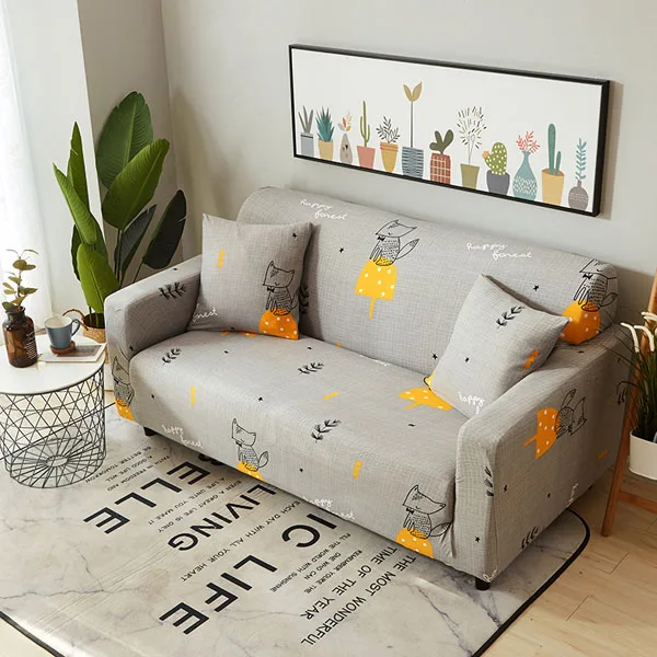 Перо фламинго печать спандекс эластичный чехол Защитный диван Чехол стрейч все включено чехол для дивана для гостиной - Цвет: 3