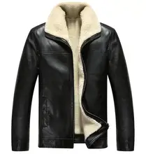 2016 Fashion Winter Jacket Men Fur Leather Jacket Thickening Mens Leather Jackets And Coats Warm in Winter Veste Cuir Homme
