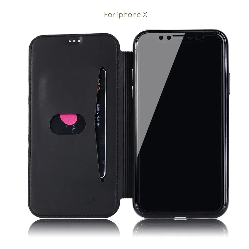 Роскошный кошелек Флип-книжка чехол для телефона из искусственной кожи для iPhone X XR XS Max 6 6S 7 8 Plus прозрачная задняя крышка