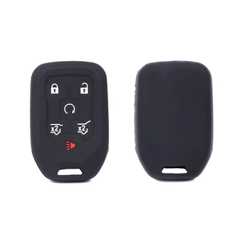 

New 1 Pc Silicone Auto Car Key Case Cover 6 Buttons Protector Shell Fob For GMC YUKON CHEVROLET SUBURBAN TAHOE