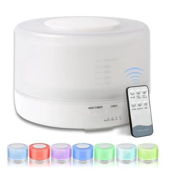 

Aroma Diffuser 500ml Ultrasonic Cool Mist Humidifier with 7Color Light Changing and 4 Timer Settings For Office Home Bedroom