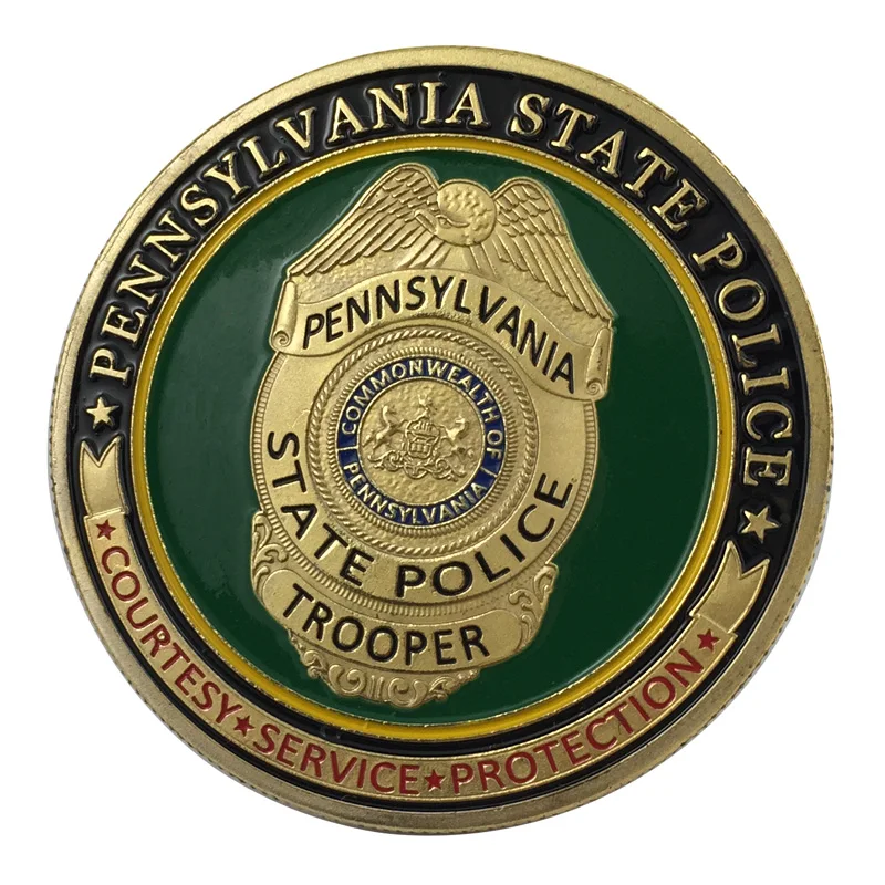 

Pennsylvania State Police Gold Plated Challenge Coin/Medal 1294#