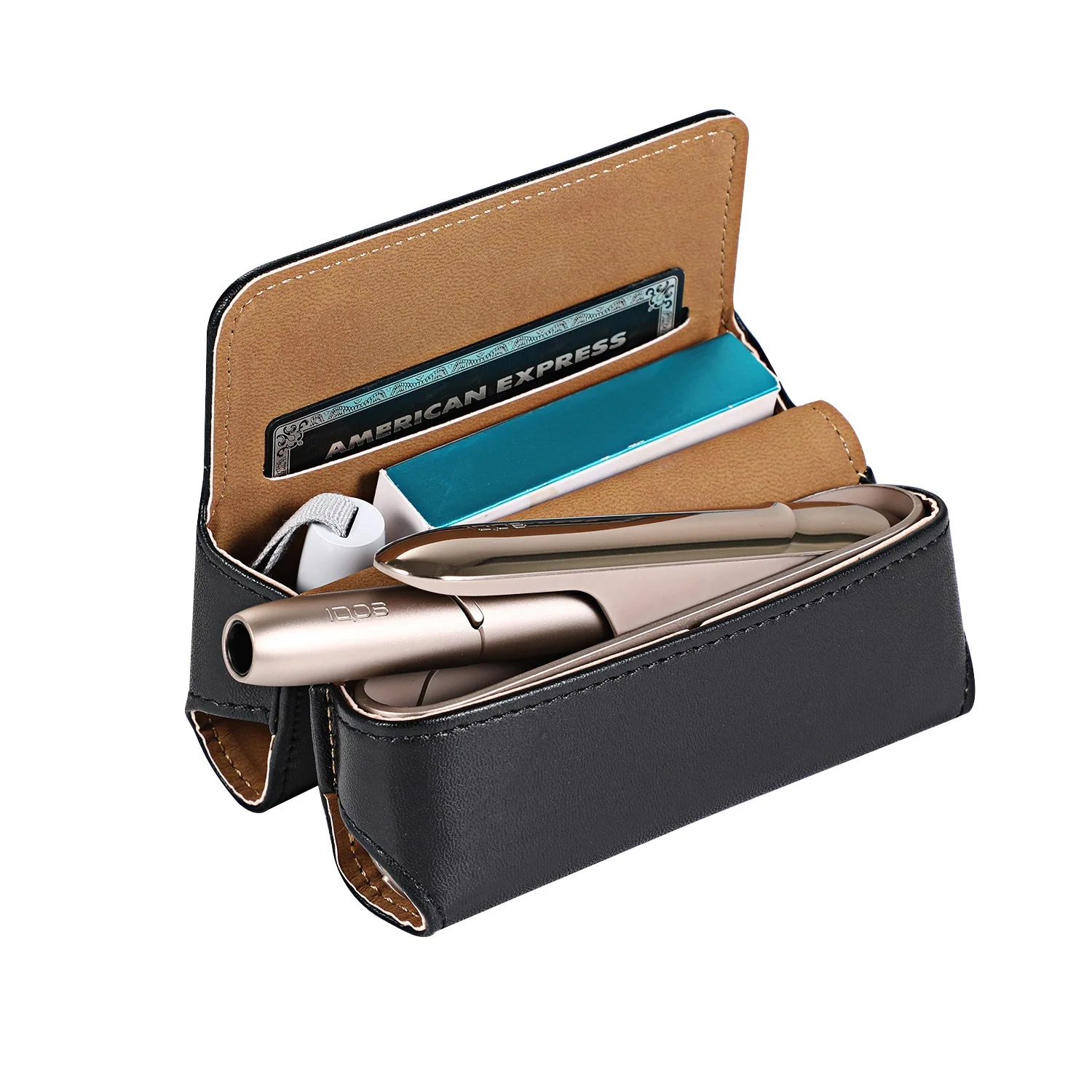 JINXINGCHENG Car Charger for Iqos 3.0 and Star Style Wallet Leather Case Flip Bag for Iqos 3 Cover Magnet Pouch Accessories