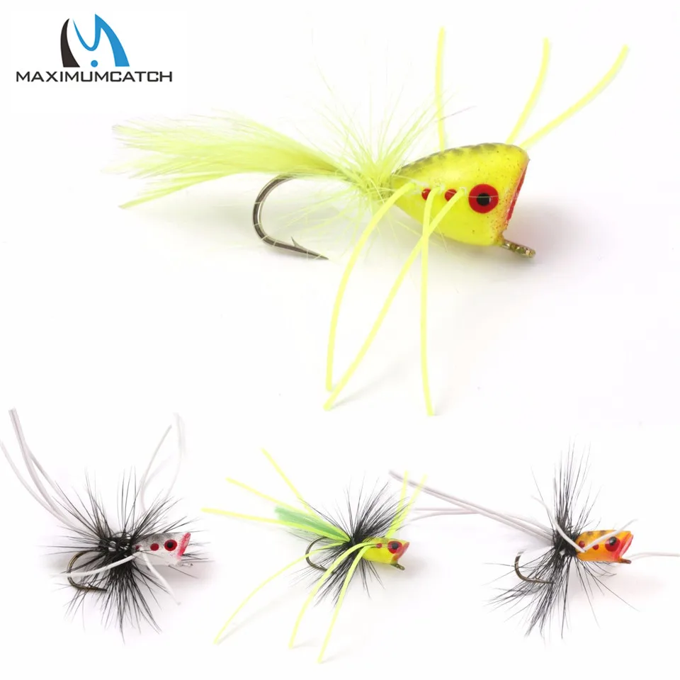 Maximumcatch 6#/8#/10# Popper Fly Hook Bass Fly Fishing