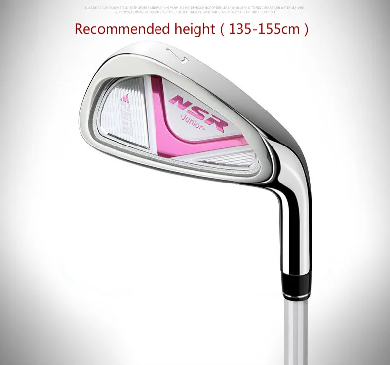 white pink 135-155cm PGM Golf Club Children's Hard Boys No. 7 Iron Children's Initial Learning Golf Golf Tools JRtiG006 - Цвет: white pink 135-155cm