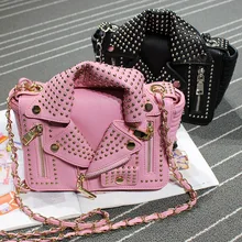 2016 Hot Sale Pocket Single Hasp Flap Of The New Summer Clothes Big European And American Personality Rivet Female Shoulder Bag