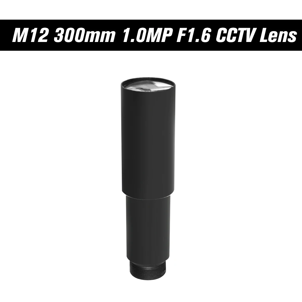 

1.0 MP 300mm CCTV MTV Board Lens 1/3" Image Sensor Long Viewing Distance M12*P0.5 Mount Horizontal View Angle 1.15D Manual Focus