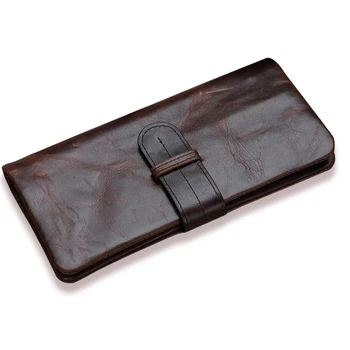 

New Fashion Men Business Zipper Wallet Male Genuine Leather Clutch Coin Purse Long ID Card Holder Card Bag New Clutch Bag