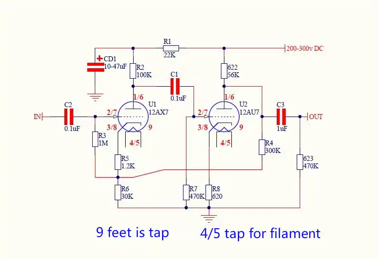 AIYIMA 12AX7/12AU7 Tube Preamp Amplifier PCB Board Dual Channel Tube