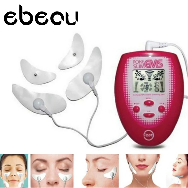 4 Pads Electrical Hands Face Slimmer Face Poke Slim Muscle Toner Beauty