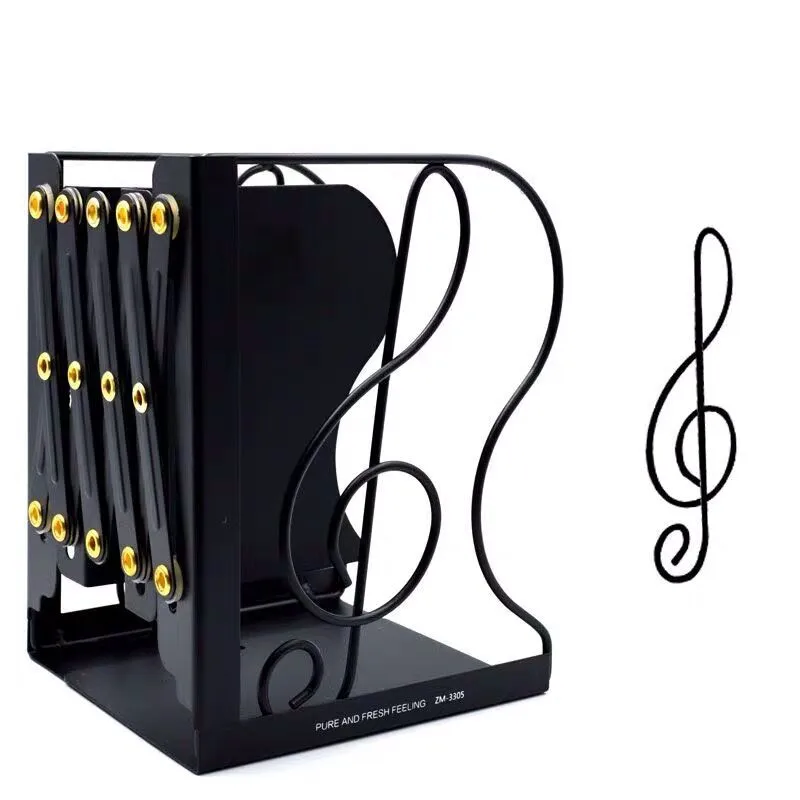 1PC Creative Rabbit Cat Grid Metal Adjustable Reading Book Bookends