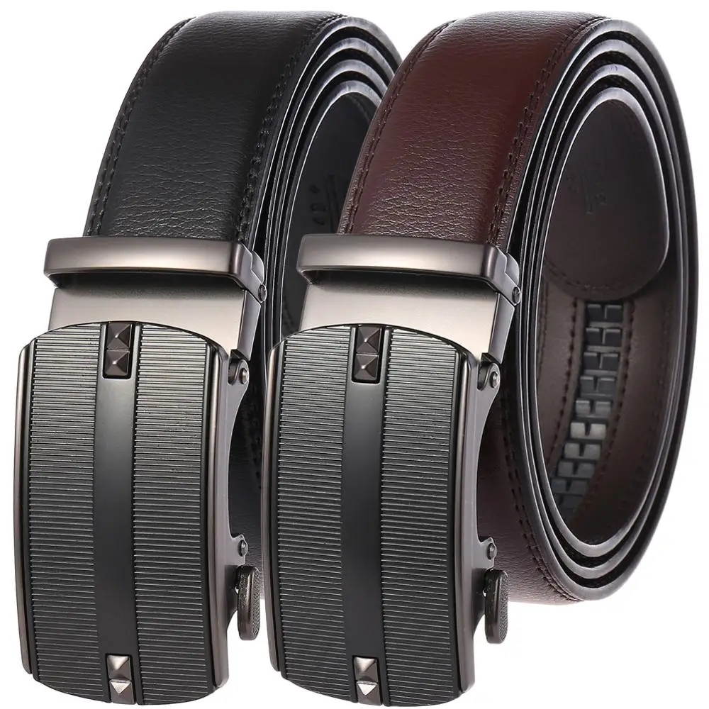 

Quality Automatic Buckle Belts For Man Cowhide Leather Designer Man Black Belt Fashion Popular Luxury Belts for Male