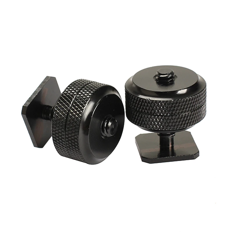 2pcs Tripod Screw to Hot Shoe Adapter 1/4 Tripod Screw For Camera Flash