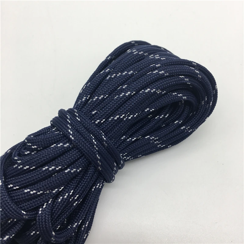 10yds Paracord 550 парашютный шнур веревка Mil Spec Тип III 7 Strand скалолазание кемпинг оборудование для выживания# темно-синий+ белый