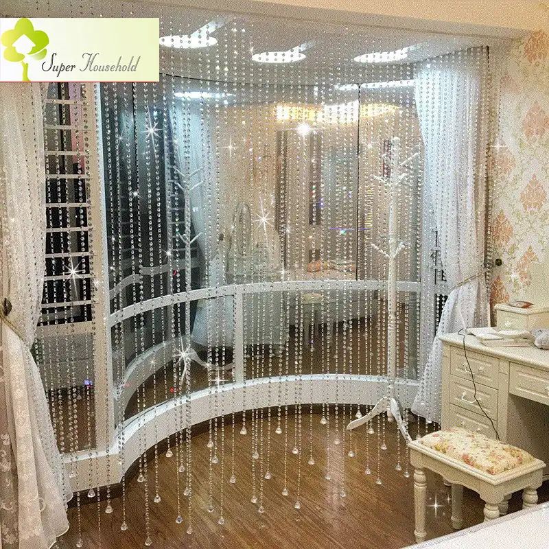 European Decorative Crystal Curtains In The Kitchen Divider