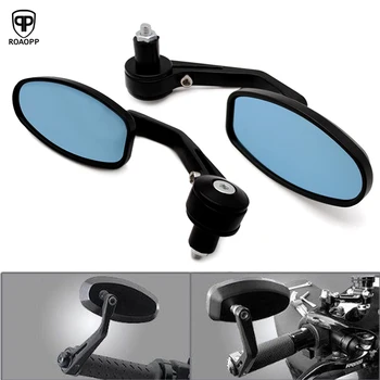 

ROAOPP CNC Aluminum Motorcycle 22mm Handle Handlebar Bar End Mirror mirrors For Honda Yamaha Kawasaki Suzuki Harley Davidson