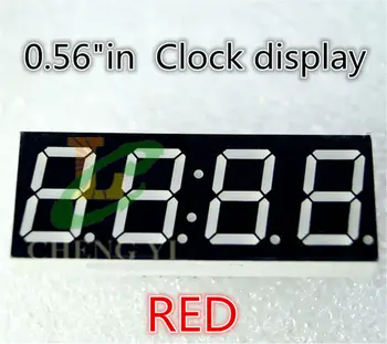 

RED 0.56" 0.56in Common cathode 7 Segment display 4 Bit Digital Tube 0.56 inch Clock LED Display