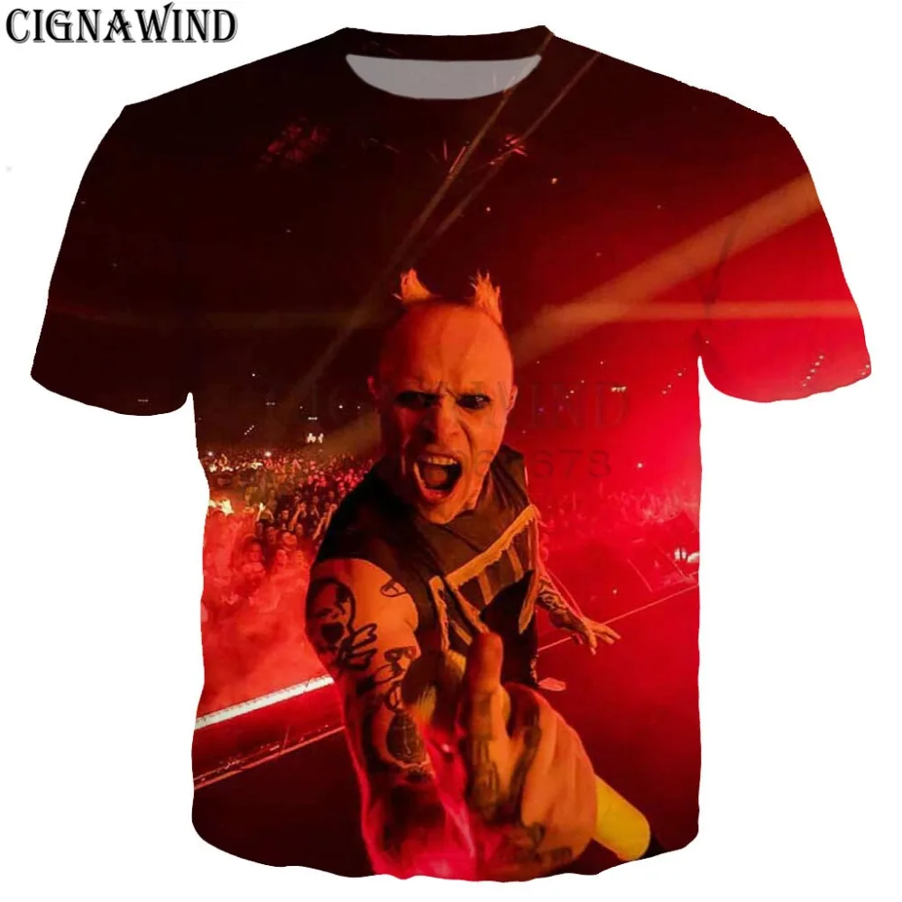 

Fashion cool t shirt men/women Prodigy hip hop rock singer Keith Flint 3D print t-shirts Harajuku style tshirt streetwear tops