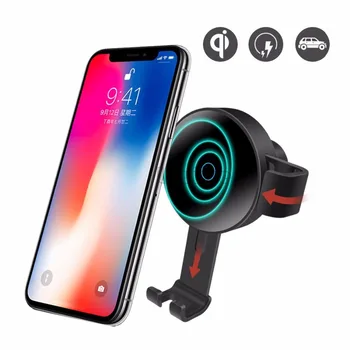 

Car Mount Qi Wireless Charger For iPhone X 8 Plus 10W Quick Charge Fast Wireless Charging Pad Car Holder Stand For Samsung S9 s8