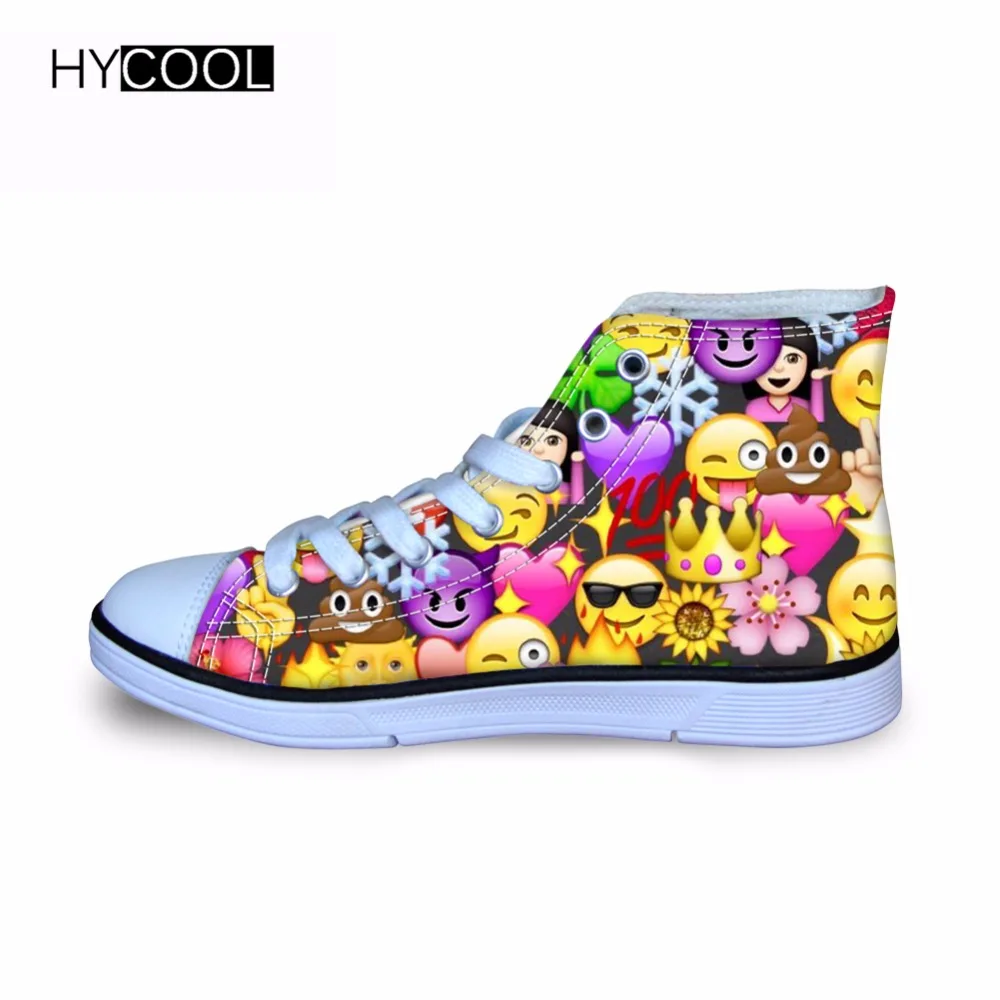 HYCOOL Kids' Shoes Sneaker funny emoji face pattern walking shoes for