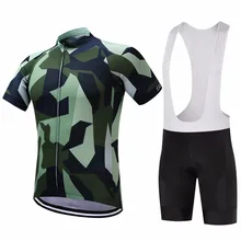 Pro Team Summer Breathable camouflage Cycling Short Sleeve JerseysBib Short Mountain Bike Ropa Ciclismo Maillot Bicycle Clothes