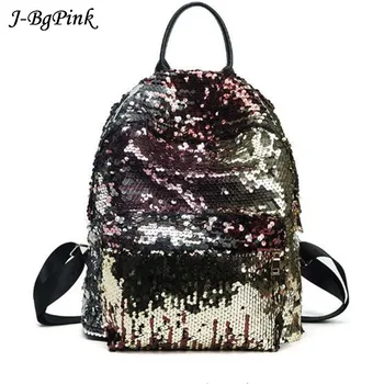 

Sequin Backpack Women PU Leather Backpack Embroidered Sequins Backpack College Bag Female Party Bling Mohila Rucksack feminina