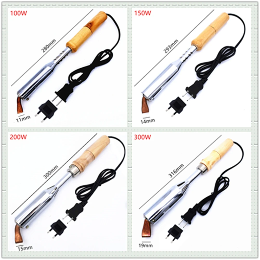 Высокая Мощность Электрический паяльник для подключения к 100/150/200/300/500W 220V с чистый Медь наконечник Внешний подогревом сварочное оборудование Инструменты для ремонта
