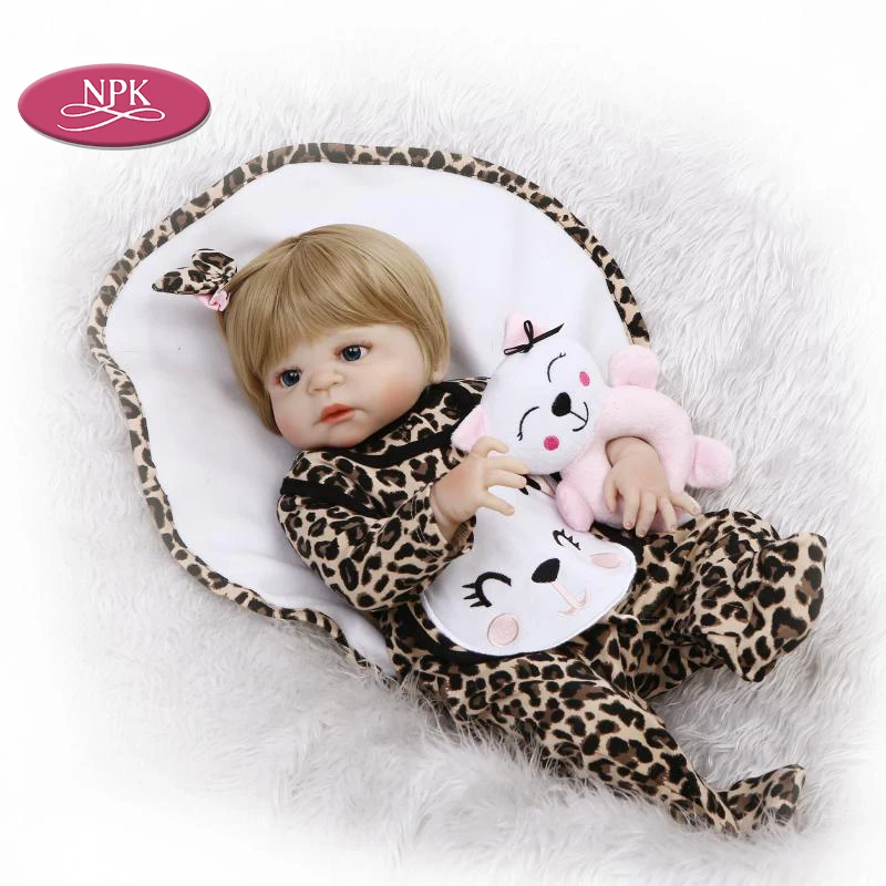 

NPK 55CM Reborn Full Silicone Body Baby Doll Bath Toys Realistic Newborn Babies Princess Girls Lifelike Doll Fashion Reborn Bebe