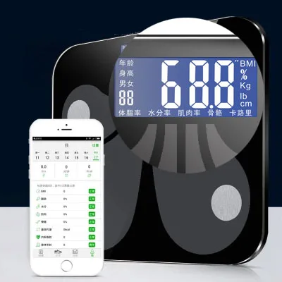 Por Bathroom Weight Scale Lots Profession Smart Body Weight Scale Electronic Digital Bathroom Floor Weighting Household Bluetooth Lcd Display Support