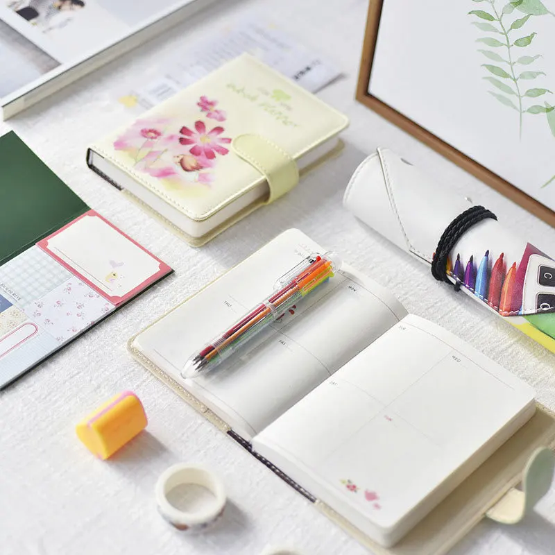 

Plant flowers Gift Set Notebook Creative Notepad Planner Diary Book Agenda Notebook Office Study Gift WJ-XXWJ441-