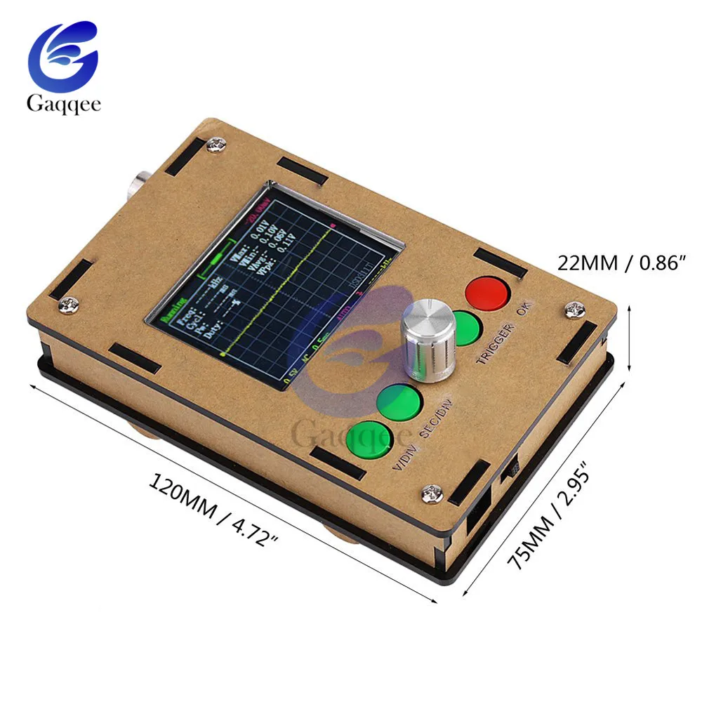 Цифровой осциллограф 311 мини Портативный осциллограф 2," TFT 200 кГц 1msps STM32 12Bit с зонд Защитная крышка для Arduino
