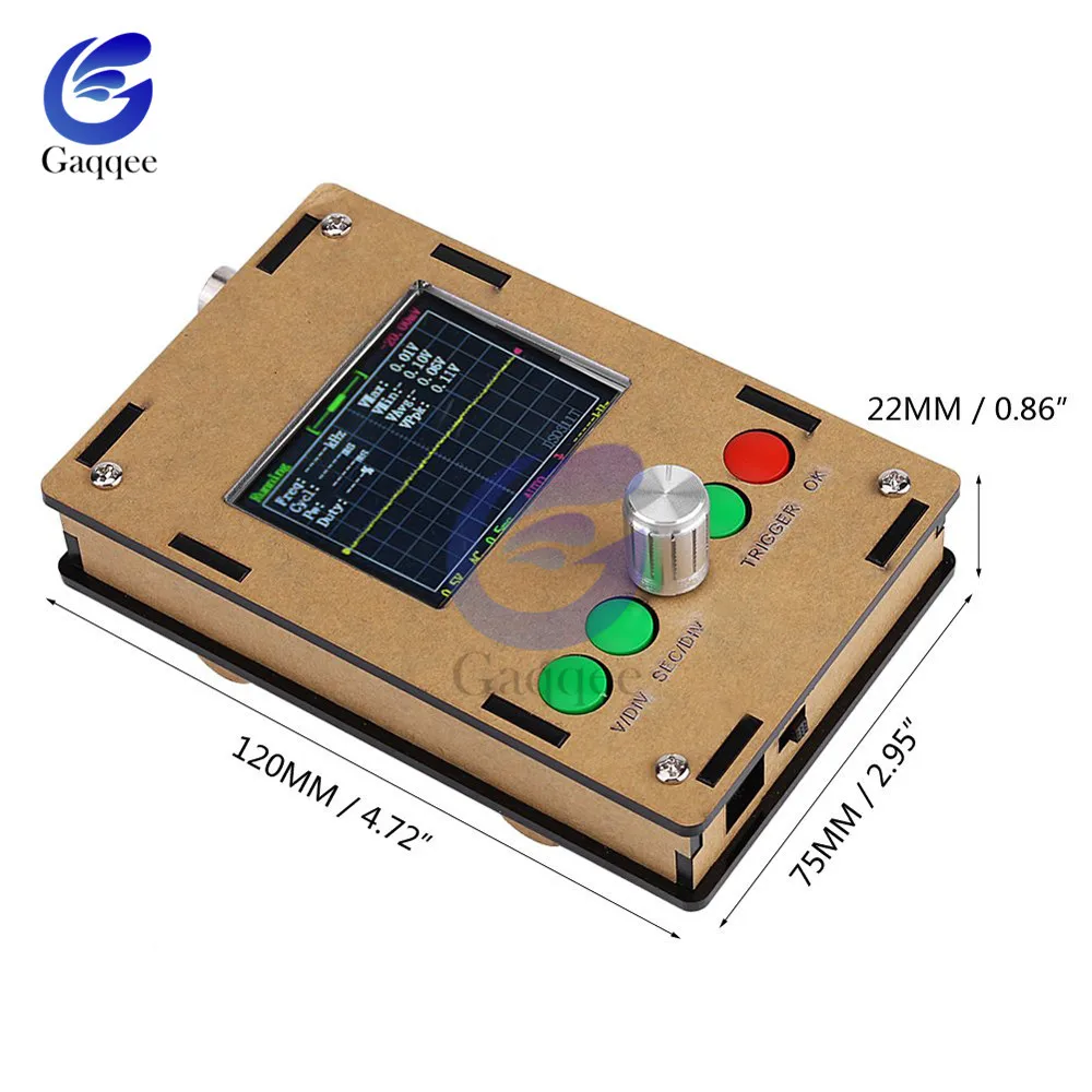 Цифровой осциллограф 311 портативный мини 2 4 &quotTFT 200 кГц 1Msps STM32 12 бит с защитной