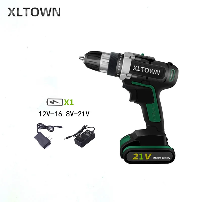 

XLTOWN 12/16.8/21V cordless lithium electric drill home multi-function rechargeable electric screwdriver Power Tools Mini drill