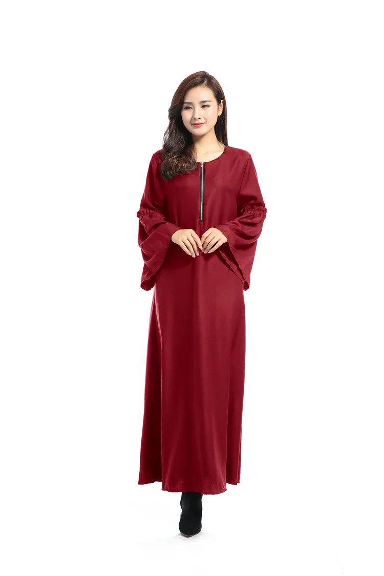 5 цветов мусульманское платье Арабский Кафтан исламский халат абайя Дубайский мусульманский кафтан платье женщина абайя для молитв черный