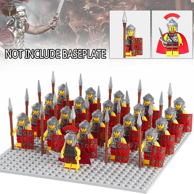  21Pcs/Set Roman Military Soldiers Mini figures Army Toys Collection Kids Gifts