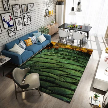 

Nordic Living Room 3D Bird Feathers Carpet Super Flannel Point Plastic Anti-slip Area RugFloormat Thick Decor Bedroom Carpets
