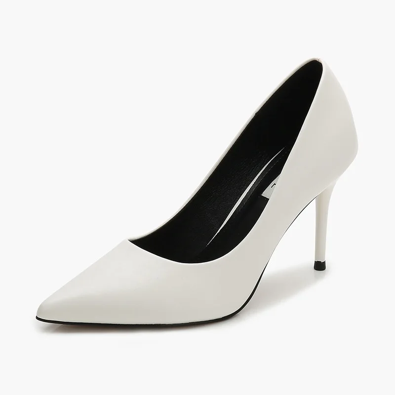 

2019 summer new style simple simple solid color high heel women comfortable versatile pointed shallow mouth stiletto heels