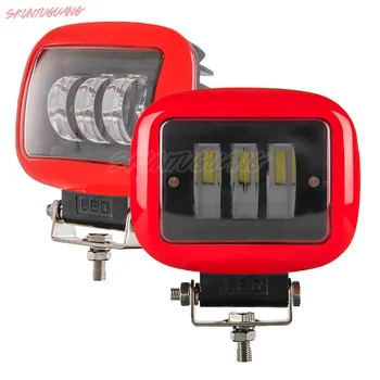 

Super Bright 4.5 inch LED Work Light Spotlight Rectangle 30W Offroad Driving Fog Light For Wrangler Truck Boat Motorcycle