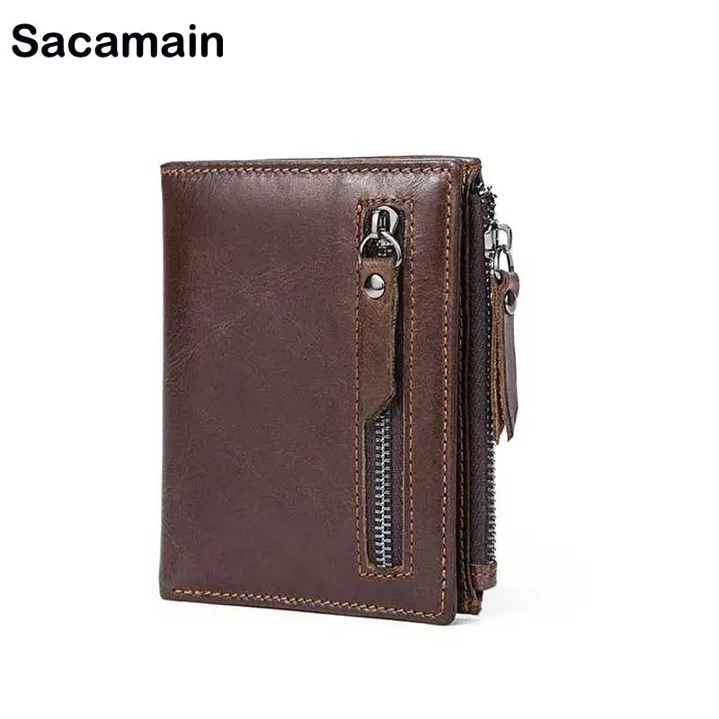

Men Wallet Genuine Leather Smart Theme Wallet Credit Card Portomonee Men's Leather Wallets Potter Card Pochette Thin Walet