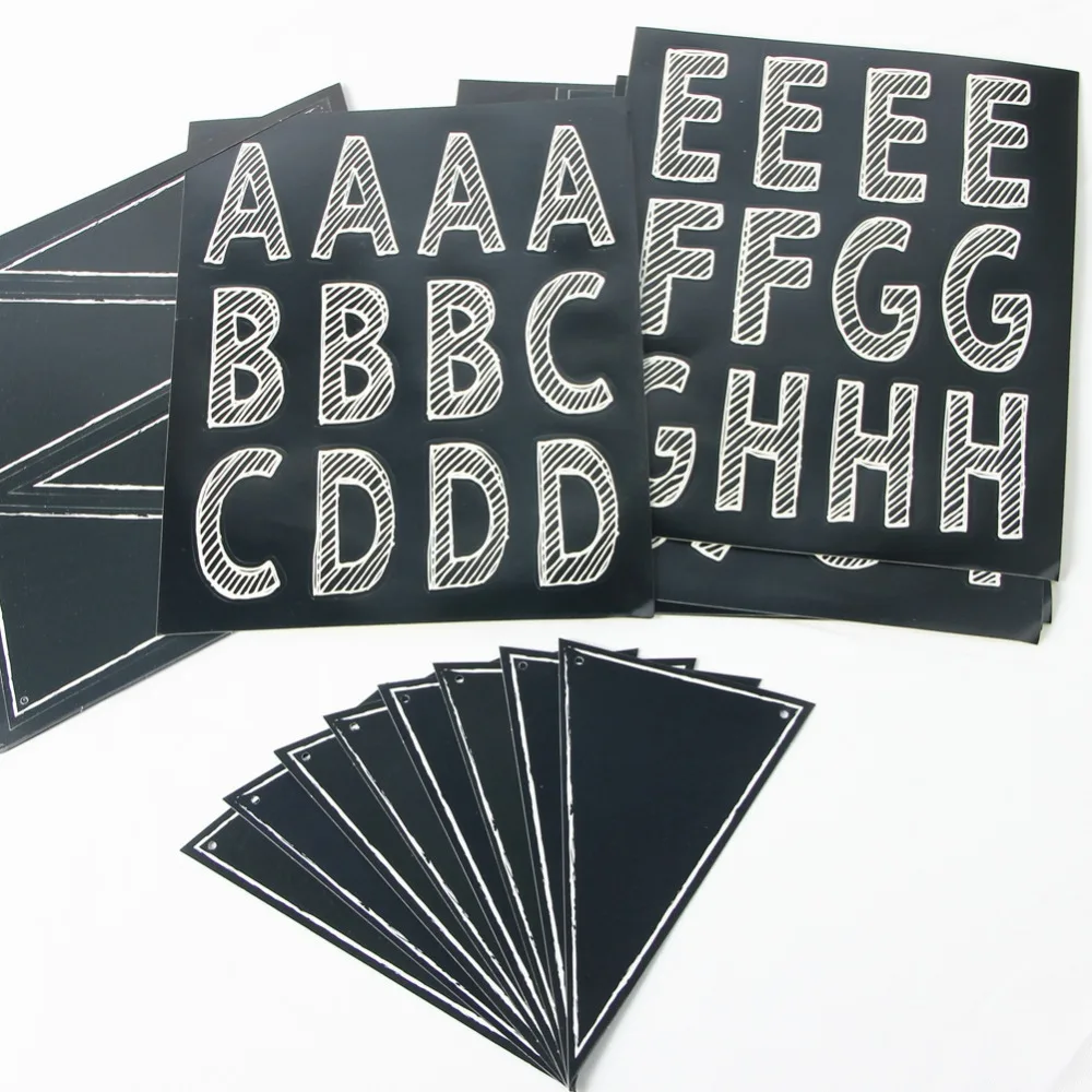 

Versatile DIY Chalkboard Banner Custom Banner Letters&Numbers&Symbols Collage Sheets Wedding/Birthday/Shower/Classroom Banner