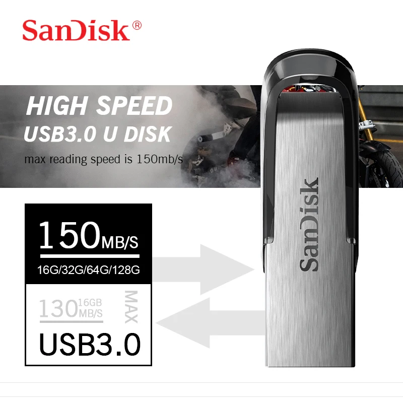 

100% Original Genuine SanDisk CZ73 Ultra Flair USB 3.0 Flash Drive 32GB 64GB 128GB Pen Drive 256GB High Speed 16GB Memory Stick