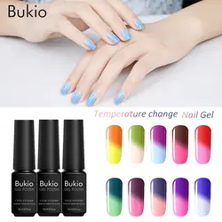 Bukio 7 мл Температура гель для изменения цвета лак для ногтей длительный замочить УФ гель для ногтей Лаки светодиодные лампы лак Новый ногтей