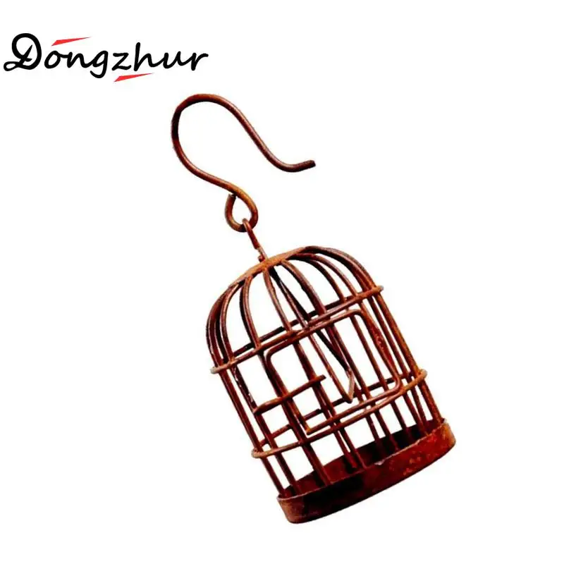 Fashion Iron Wrought Iron Birdcage Small Bird Cage Decoration Hanging Bird Cage Mini Iron Bird Cage For Doll House Decor WWP7079