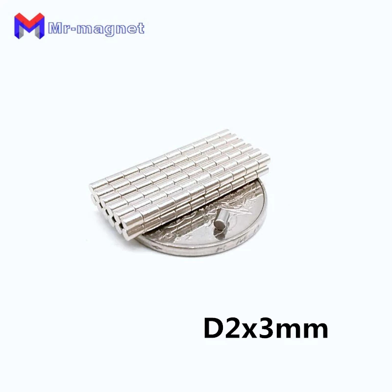 500pcs 2mm X 3mm 2x3 2 3 NdFeB D2x3 2x3mm 2x3mm D2