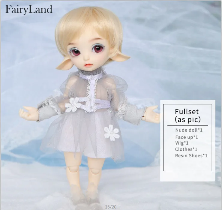 Fairyland Realfee Luna 19 см bjd sd кукла 1/7 модель тела высокое качество игрушки магазин ShugoFairy парики мини кукла luodoll - Цвет: Fullset